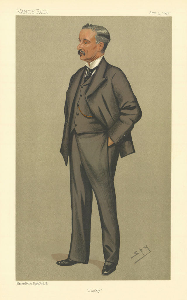 VANITY FAIR SPY CARTOON Clement Nugent Jackson 'Jacky' Athletics Academic 1892